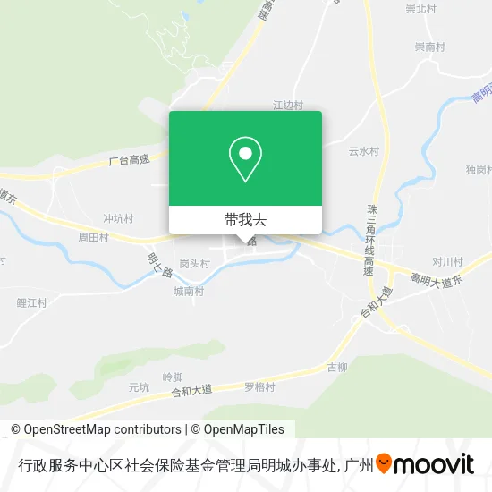 行政服务中心区社会保险基金管理局明城办事处地图