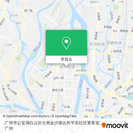 广州市公安局白云区分局金沙派出所平安社区警务室地图