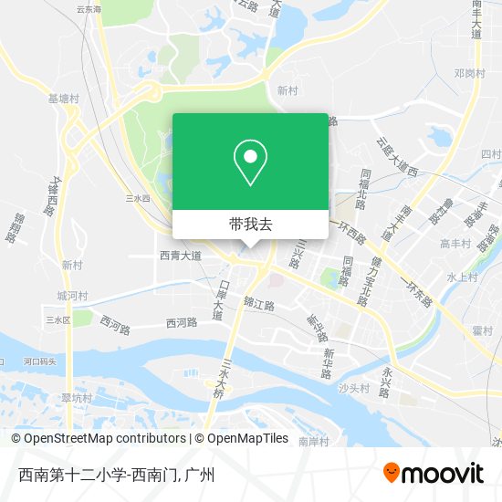 西南第十二小学-西南门地图