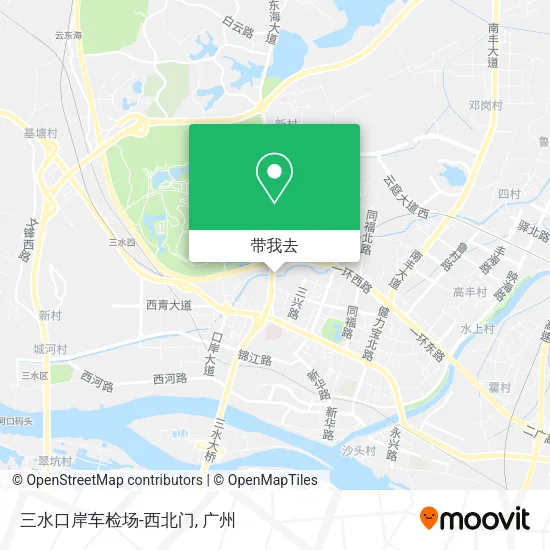 三水口岸车检场-西北门地图