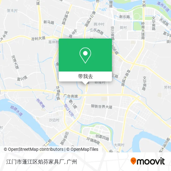 江门市蓬江区焰芬家具厂地图