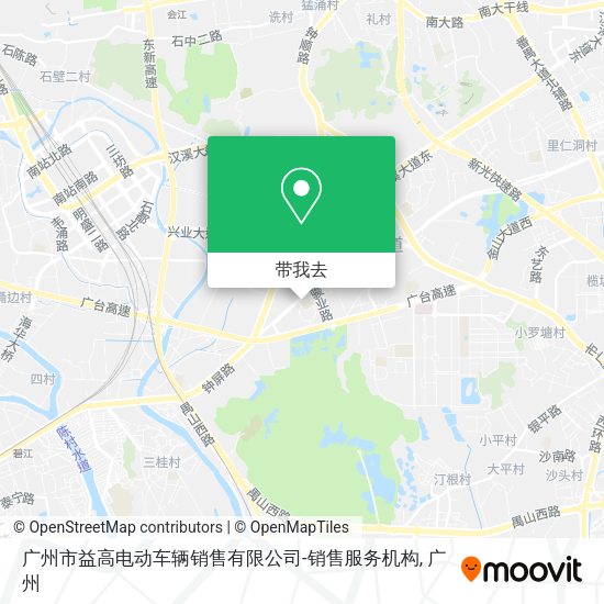 广州市益高电动车辆销售有限公司-销售服务机构地图