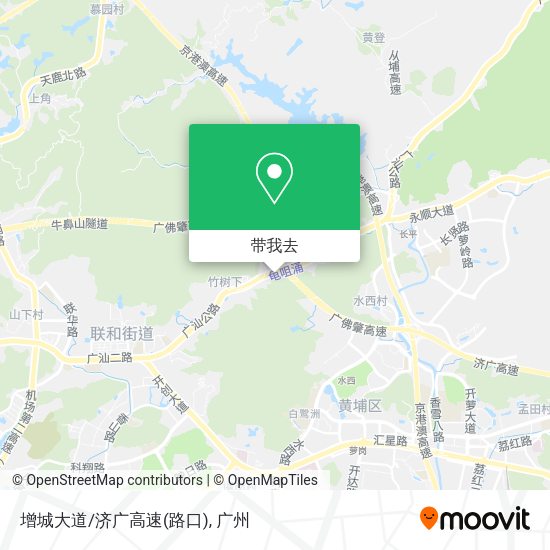 增城大道/济广高速(路口)地图