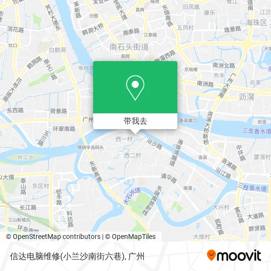 信达电脑维修(小兰沙南街六巷)地图