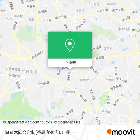 懒猫木阳台定制(番禺宜家店)地图
