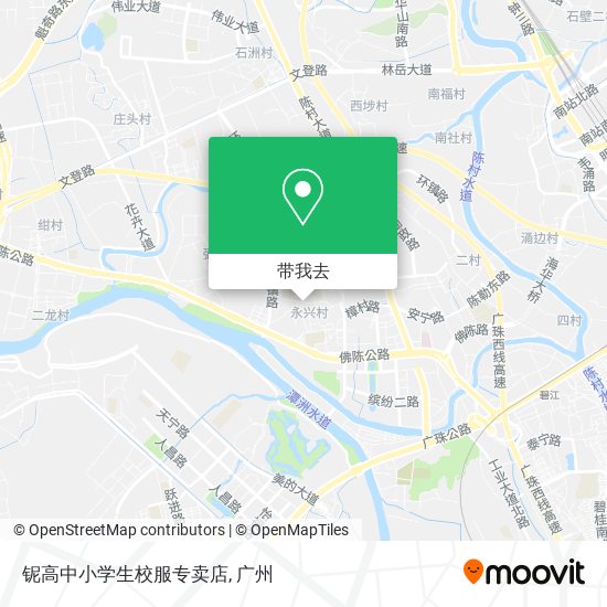 铌高中小学生校服专卖店地图
