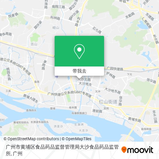 广州市黄埔区食品药品监督管理局大沙食品药品监管所地图