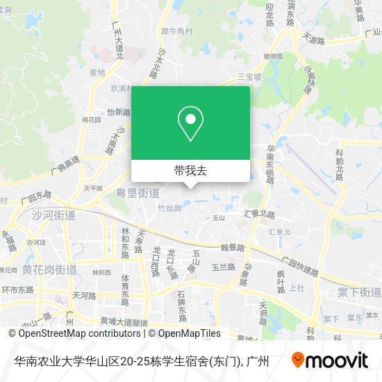 华南农业大学华山区20-25栋学生宿舍(东门)地图
