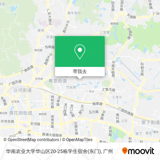 华南农业大学华山区20-25栋学生宿舍(东门)地图