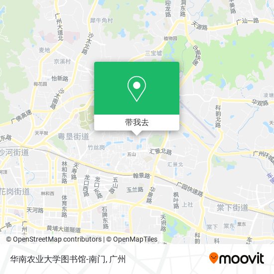 华南农业大学图书馆-南门地图