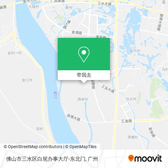 佛山市三水区白坭办事大厅-东北门地图