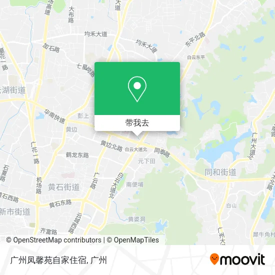 广州凤馨苑自家住宿地图