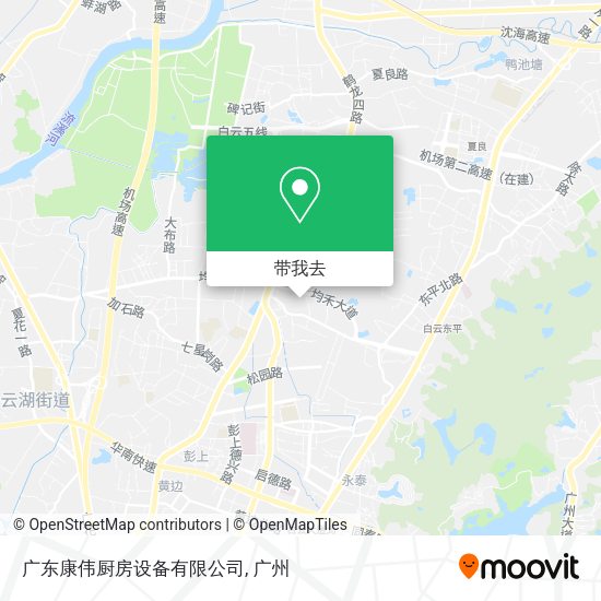 广东康伟厨房设备有限公司地图