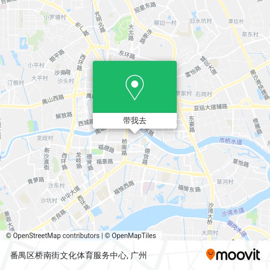 番禺区桥南街文化体育服务中心地图
