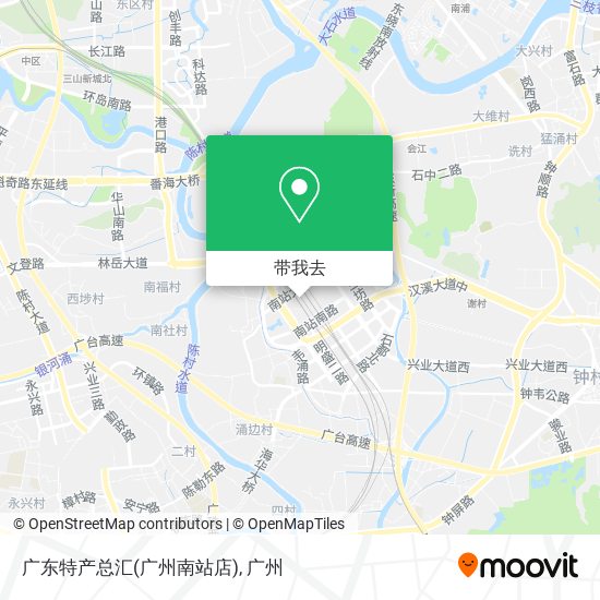 广东特产总汇(广州南站店)地图