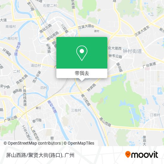 屏山西路/聚贤大街(路口)地图