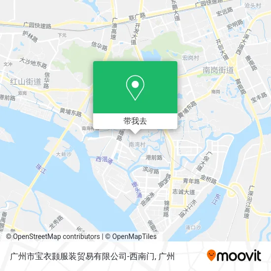 广州市宝衣颢服装贸易有限公司-西南门地图