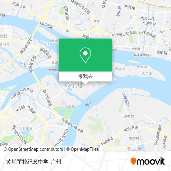 黄埔军校纪念中学地图
