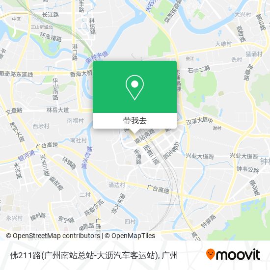 佛211路(广州南站总站-大沥汽车客运站)地图