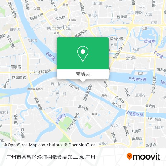 广州市番禺区洛浦召敏食品加工场地图