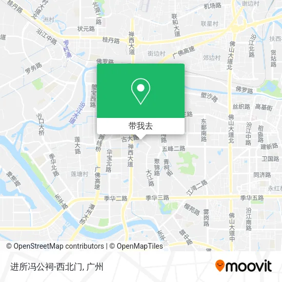进所冯公祠-西北门地图