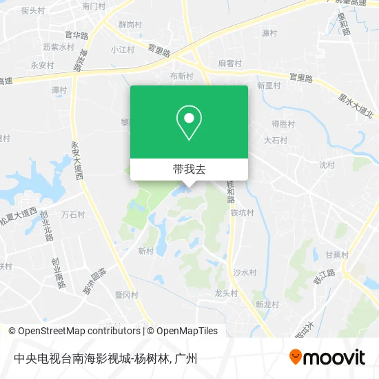 中央电视台南海影视城-杨树林地图