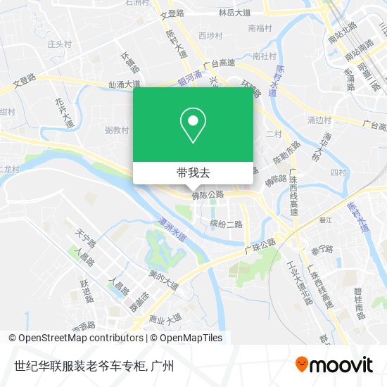 世纪华联服装老爷车专柜地图