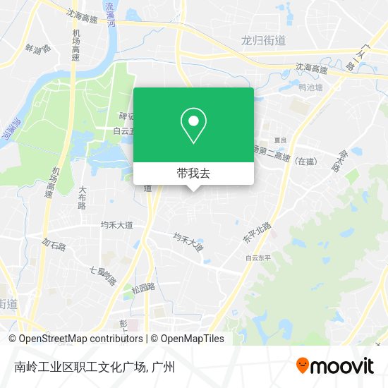 南岭工业区职工文化广场地图