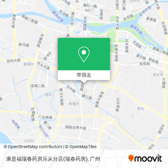 康是福瑞春药房乐从分店地图