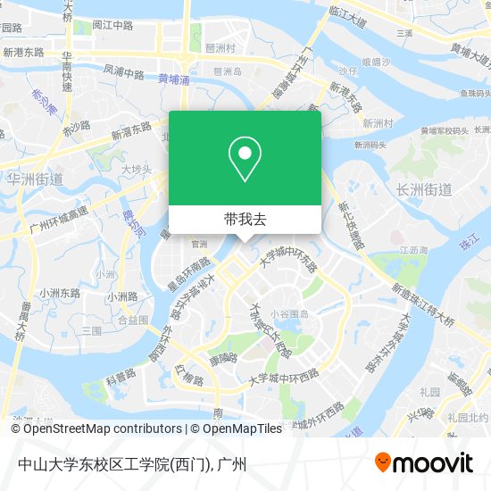 中山大学东校区工学院(西门)地图