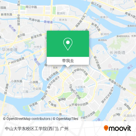 中山大学东校区工学院(西门)地图