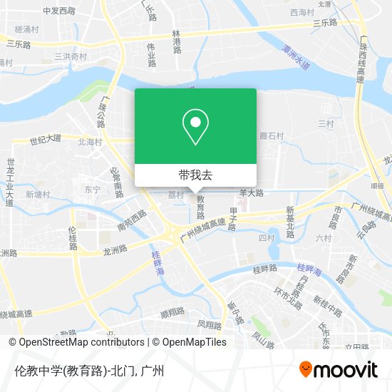 伦教中学(教育路)-北门地图