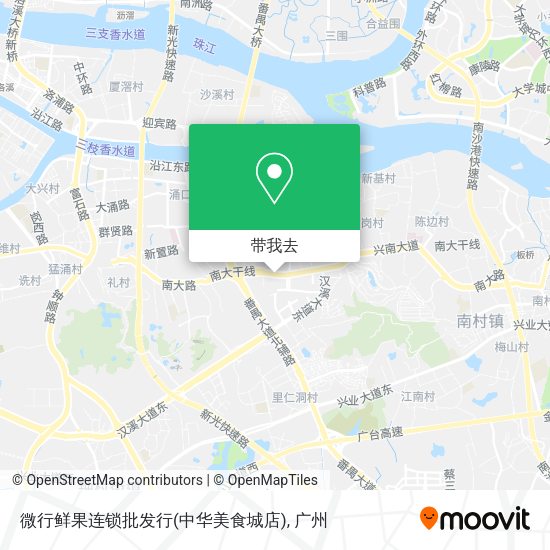 微行鲜果连锁批发行(中华美食城店)地图