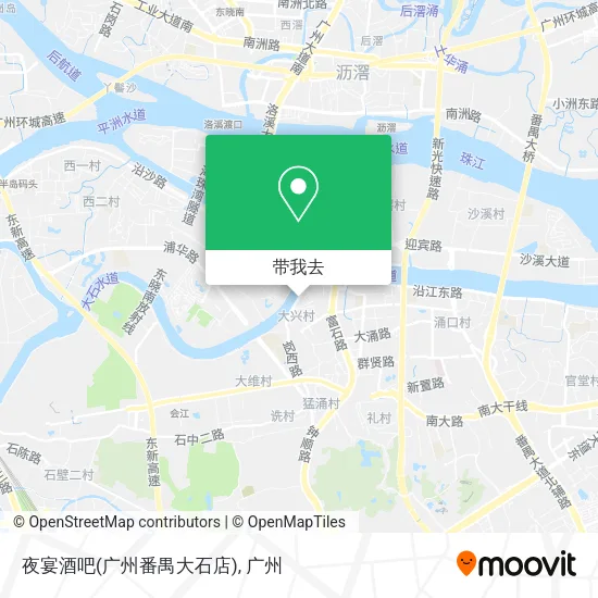 夜宴酒吧(广州番禺大石店)地图