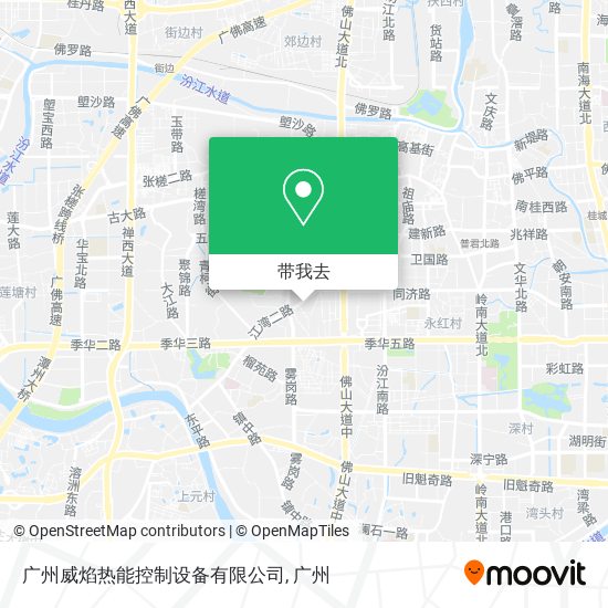 广州威焰热能控制设备有限公司地图