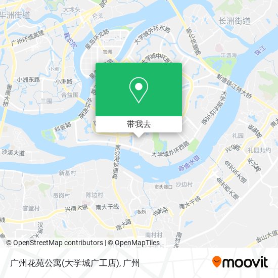 广州花苑公寓(大学城广工店)地图