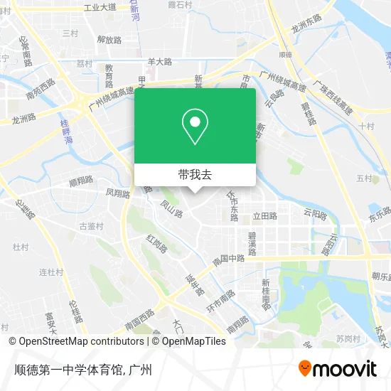 顺德第一中学体育馆地图