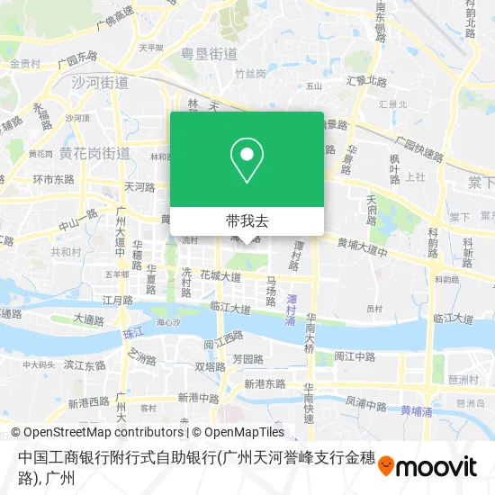 中国工商银行附行式自助银行(广州天河誉峰支行金穗路)地图