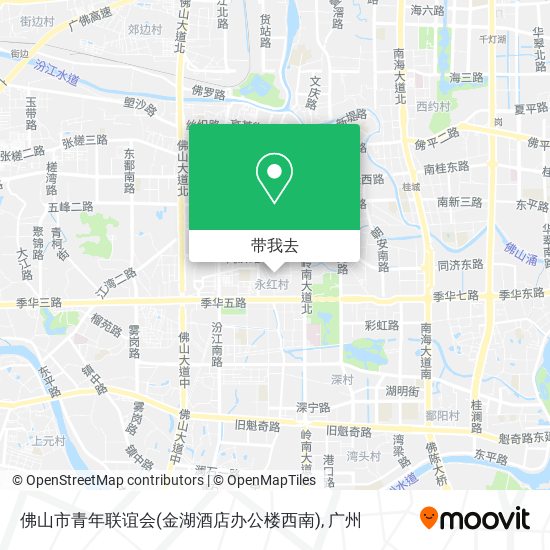 佛山市青年联谊会(金湖酒店办公楼西南)地图