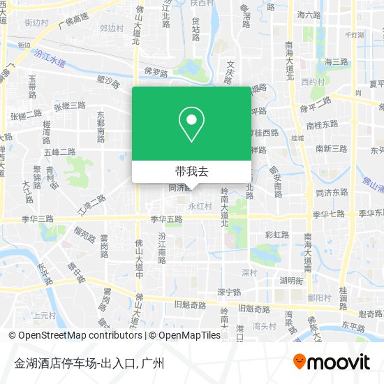 金湖酒店停车场-出入口地图