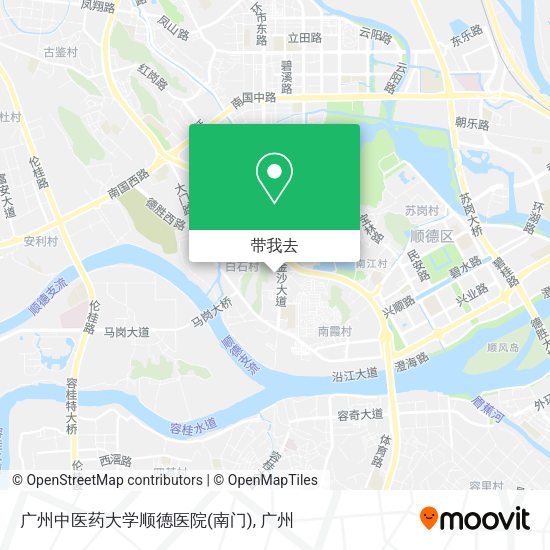 广州中医药大学顺德医院(南门)地图