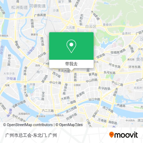 广州市总工会-东北门地图