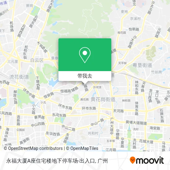 永福大厦A座住宅楼地下停车场-出入口地图