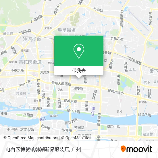 电白区博贺镇韩潮新界服装店地图