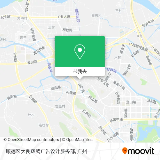 顺德区大良辉腾广告设计服务部地图