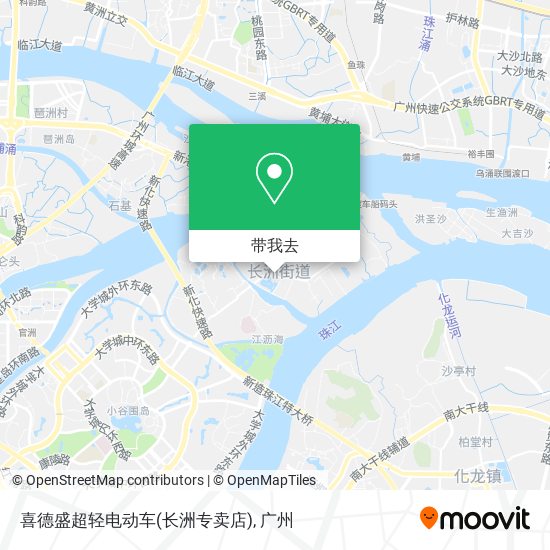 喜德盛超轻电动车(长洲专卖店)地图