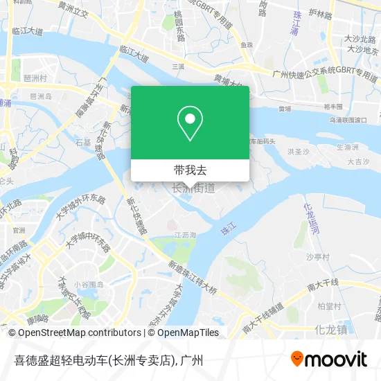 喜德盛超轻电动车(长洲专卖店)地图