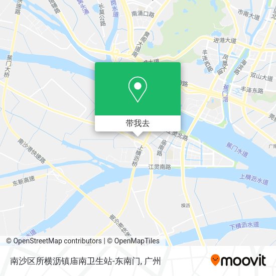 南沙区所横沥镇庙南卫生站-东南门地图