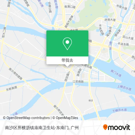南沙区所横沥镇庙南卫生站-东南门地图