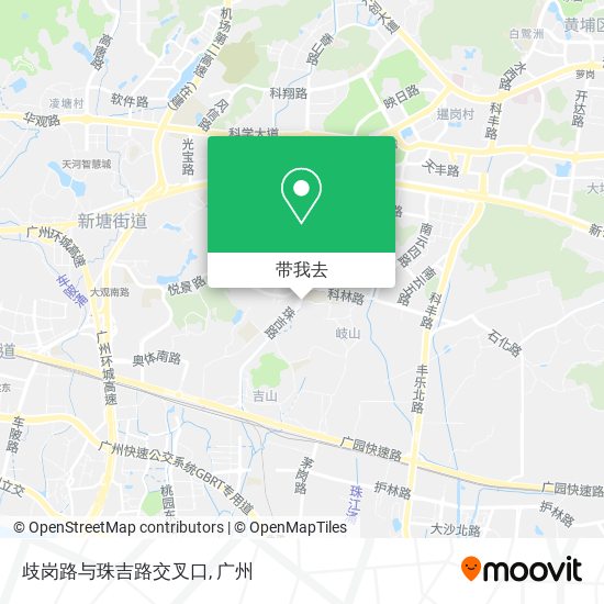歧岗路与珠吉路交叉口地图